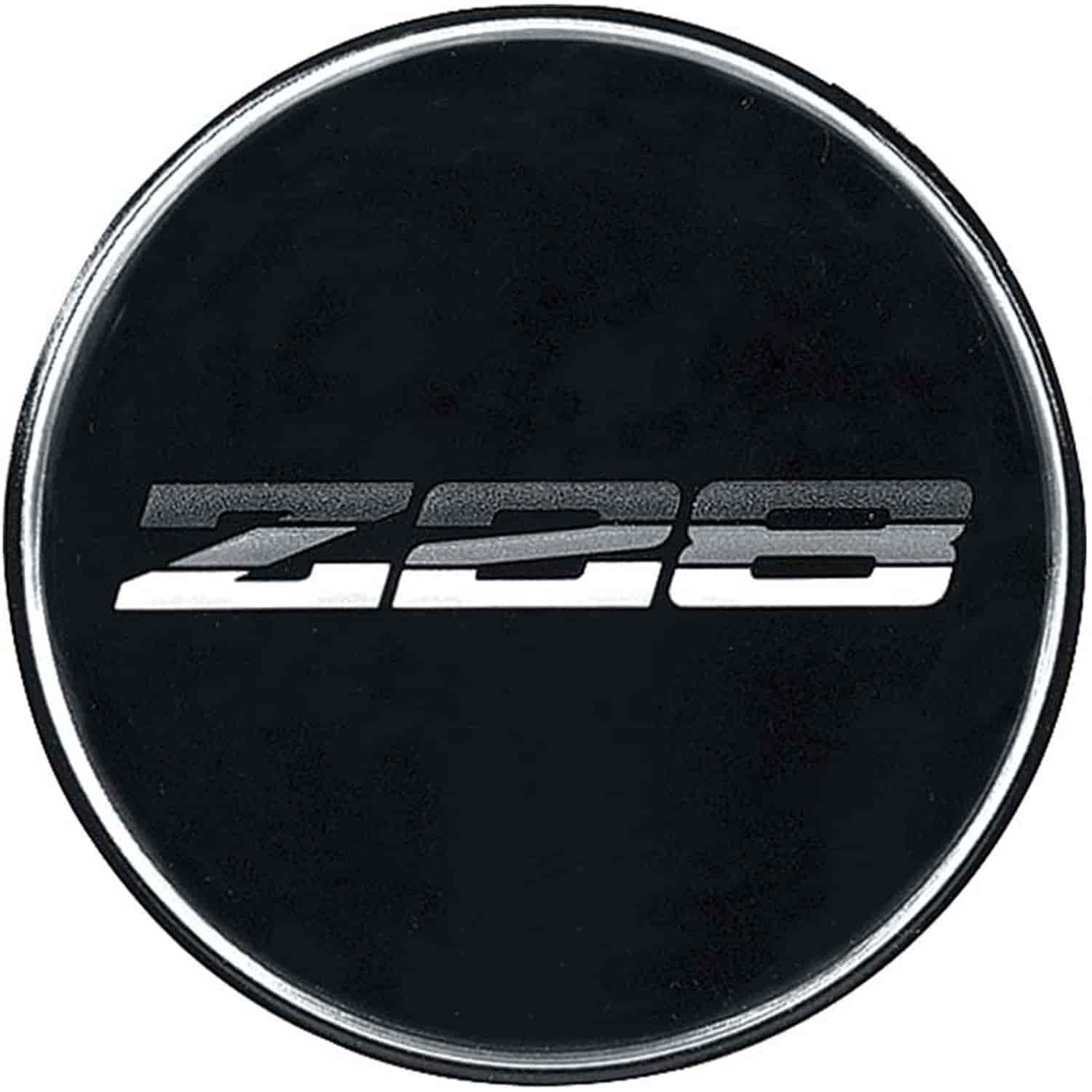 Wheel Center Cap Insert 1982-1986 Chevy Camaro Z28 (N90) Black/Silver Logo