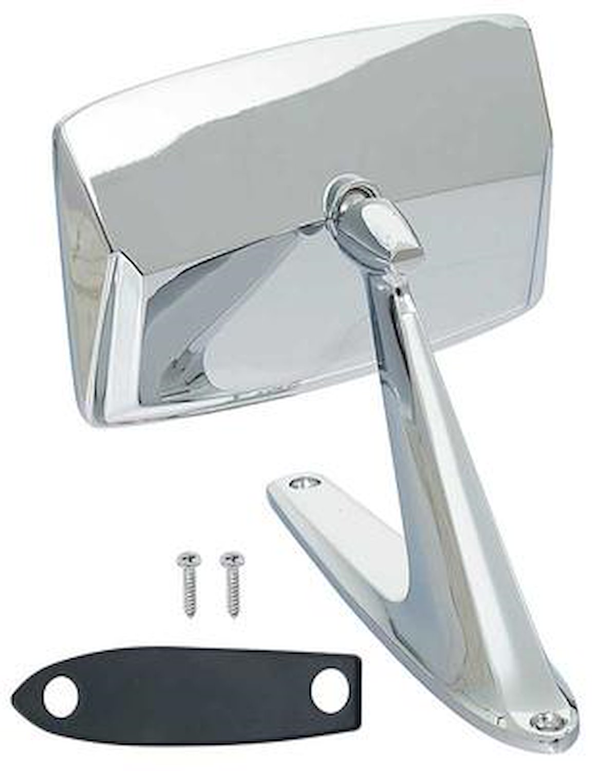 17682D Outer Door Mirror 1967-68 Ford Mustang; Rectangle Head; With Hardware; LH Or RH