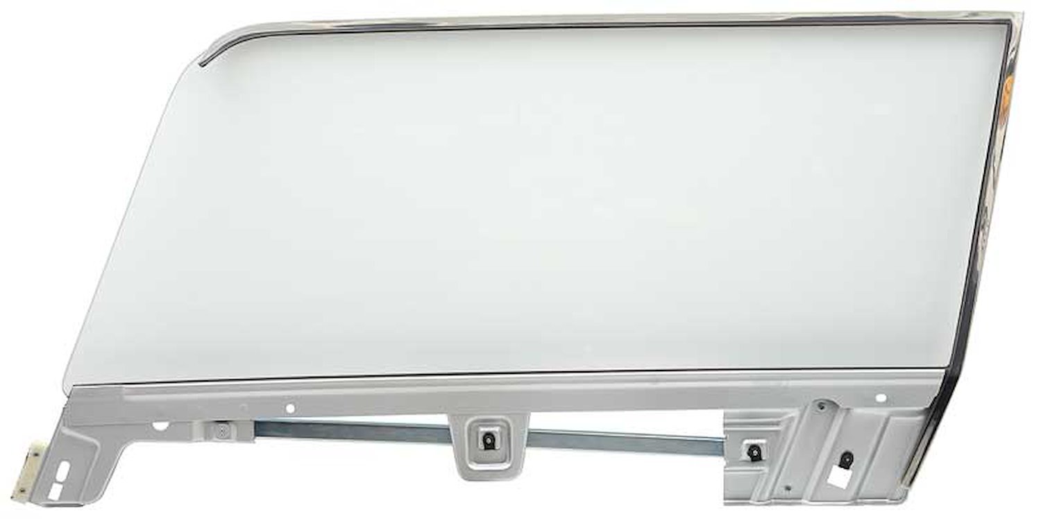 21410DLCK Door Glass Assembly 1967-68 Mustang, Cougar; Coupe; Clear Glass; Driver Side