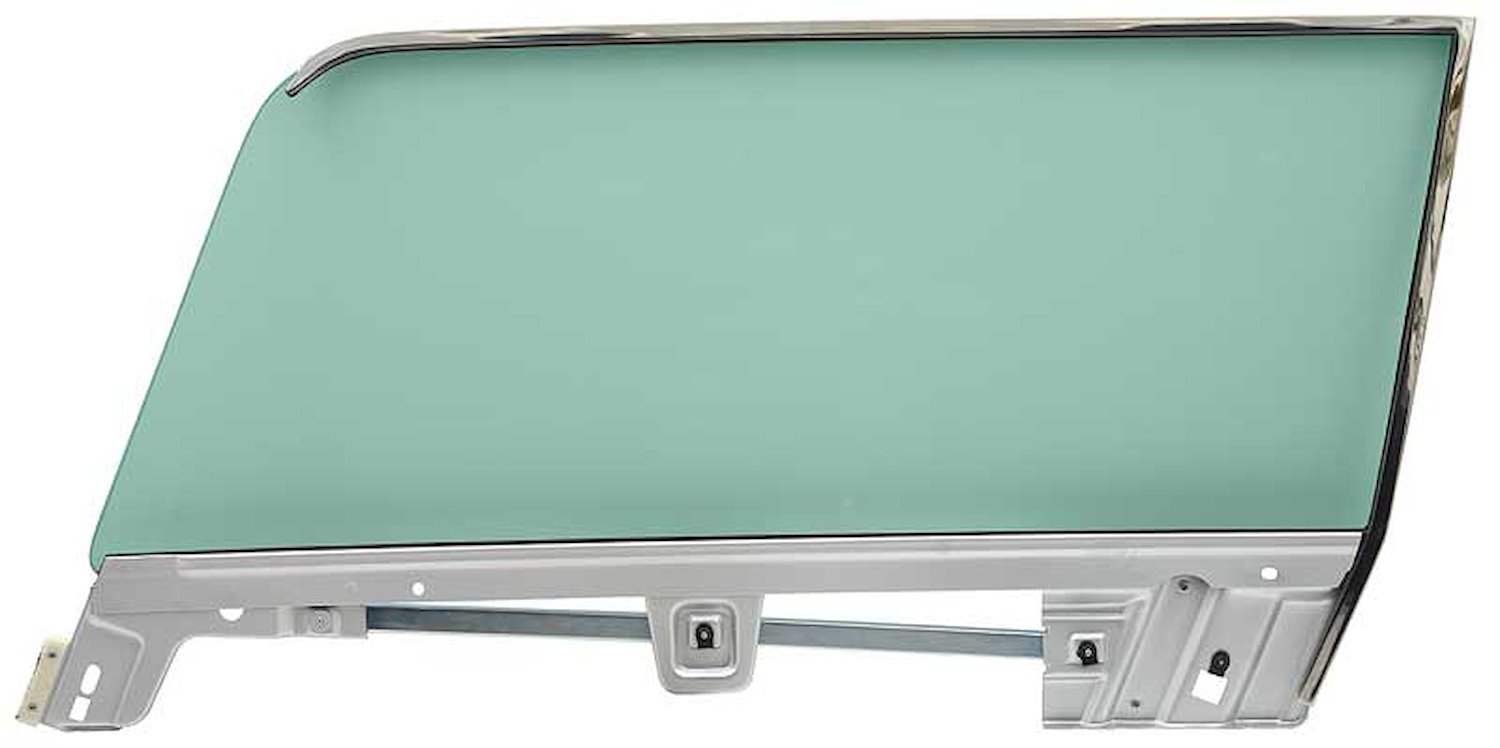 21410DLTK Door Glass Assembly 1967-68 Mustang, Cougar; Coupe; Tinted Glass; Driver Side