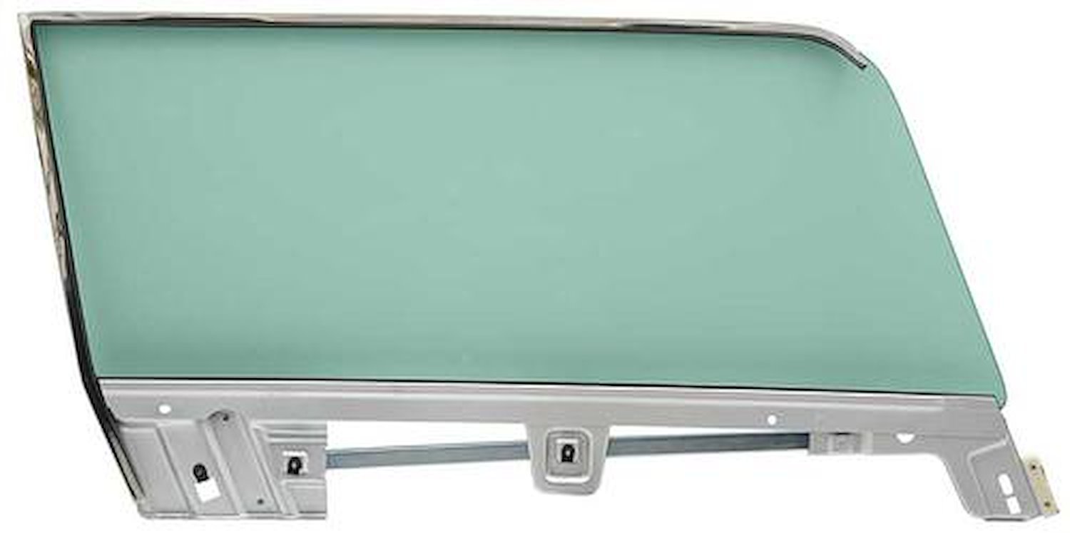 21410DRTK Door Glass Assembly 1967-68 Mustang; Coupe; Tinted Glass; Passenger Side