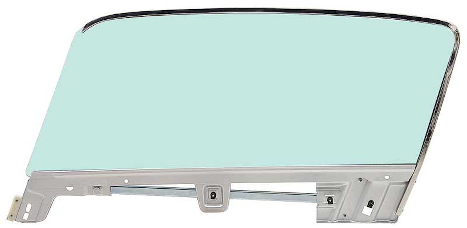 21410FLTK Door Glass Assembly 1967-68 Mustang; Convertible; Tinted Glass; Drivers Side