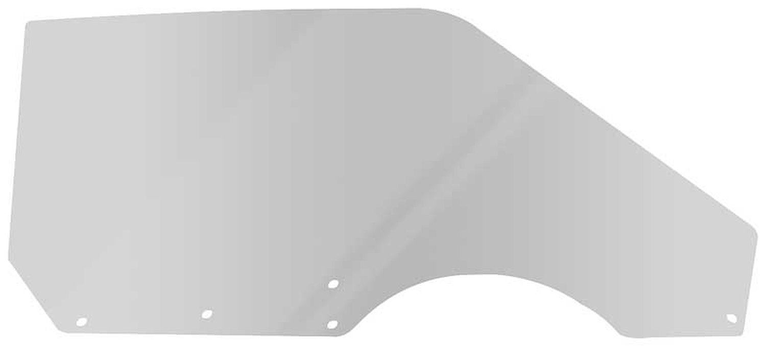 21410JRS Door Glass; 1969-70 Mustang; After 10/69; Fastback; Bolt-In Style; RH; Smoke Gray