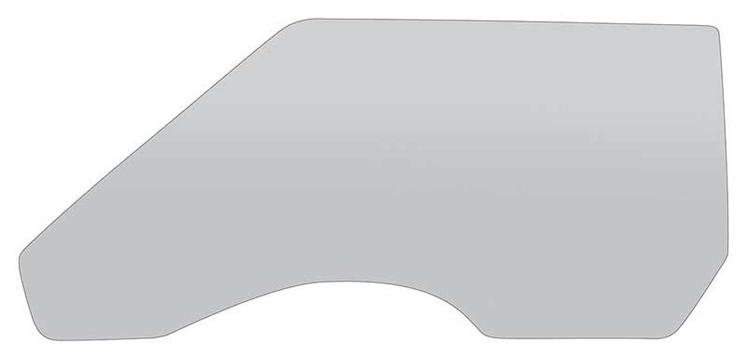 21410KLC Door Glass; 1969-70 Mustang, Cougar; Clear; Coupe, Convertible; Bolt-In Style; Drivers Side