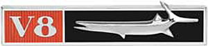 1968 Barracuda Front Fender Emblem with Fish; LH