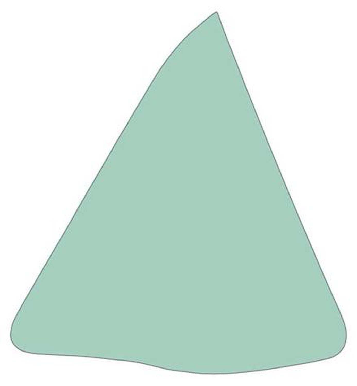 29710ALT Quarter Window Glass-1964-66 Mustang; Coupe; Light Green Tint; Coupe; Drivers Side