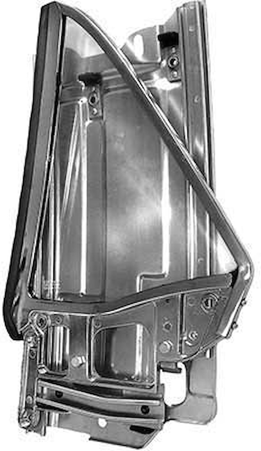 29959C Rear Quarter Window Assembly-1967-68 Mustang; Clear Glass; Coupe; with Track; Passenger Side