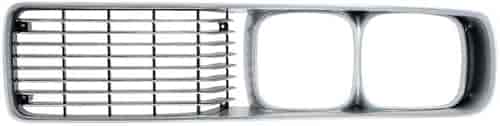 Driver Side Front Grille Assembly 1973-1974 Dodge Charger (Except SE) - Silver Finish