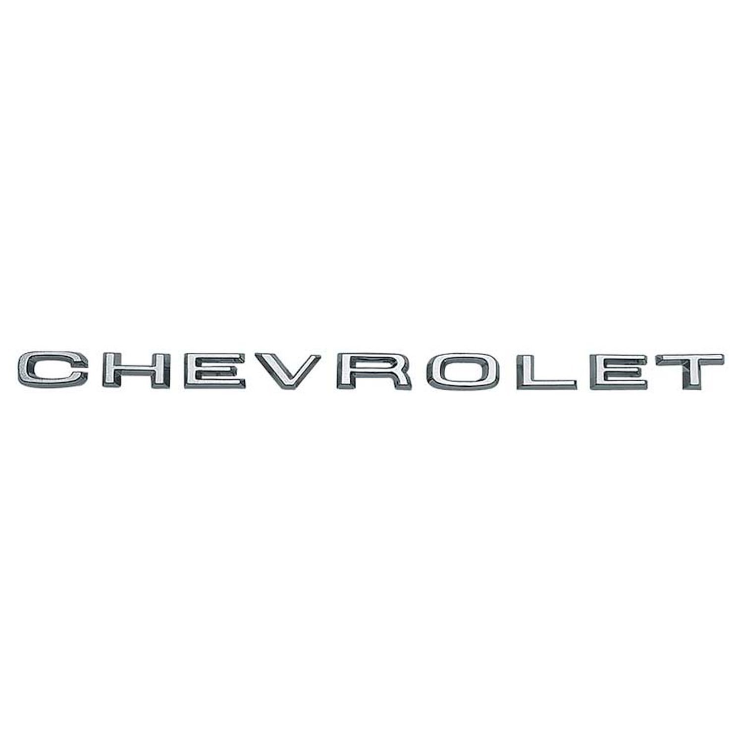 3892085 Chevrolet Hood Letter Emblem Set-1967-68 Chevy Pickup, Suburban; with Hardware