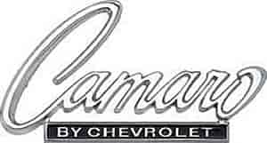 "Camaro By Chevrolet" Header Panel/Trunk Lid Emblem 1968-1969 Camaro