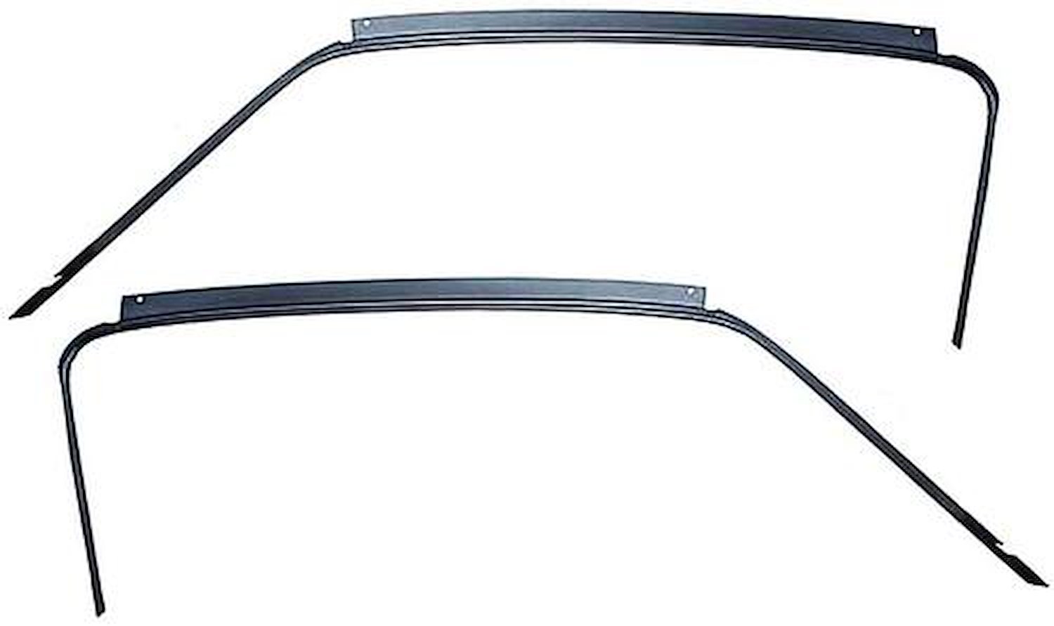 51700A Metal Rood Drift Rail 1967-68 Mustang Fastback; Metal Roof Drip Rail; Pair; EDP Coated