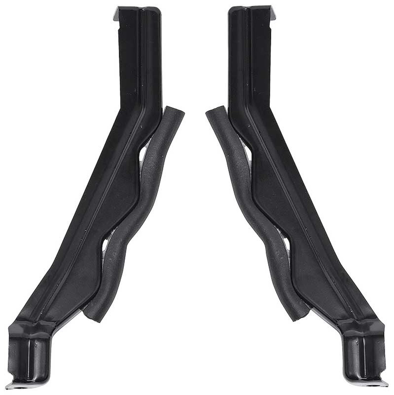 748696 Center Grill Brackets 1964 Chevy II, Nova; with Rubber Anti-Rattle Strips; Pair