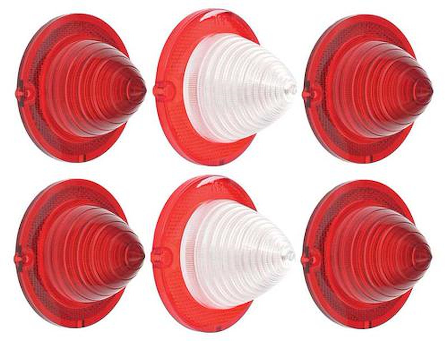 881257 Tail Lamp and Back Up Lamp Lens Set 1961 Impala; GM Licensed