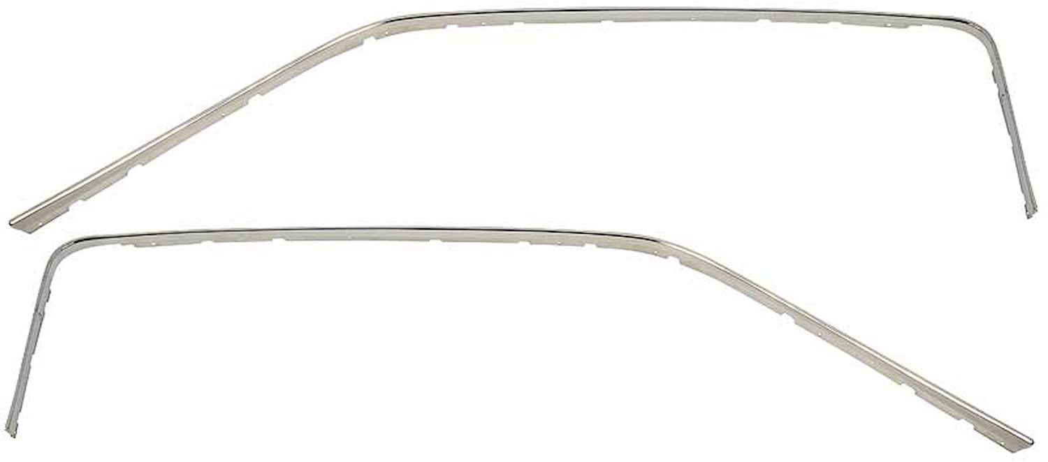 A1701 Roof Rail Sash Moldings 1967-68 Mustang; Fastback