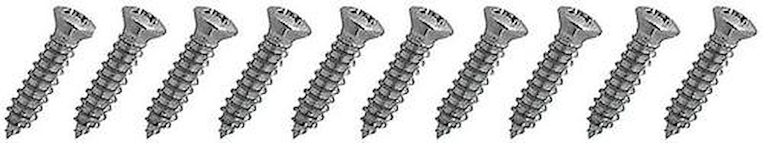 A1799K Chrome Trim Screw, #8 x 3/4", With Undersized #6 Phillips Oval Head, 10 Piece Set