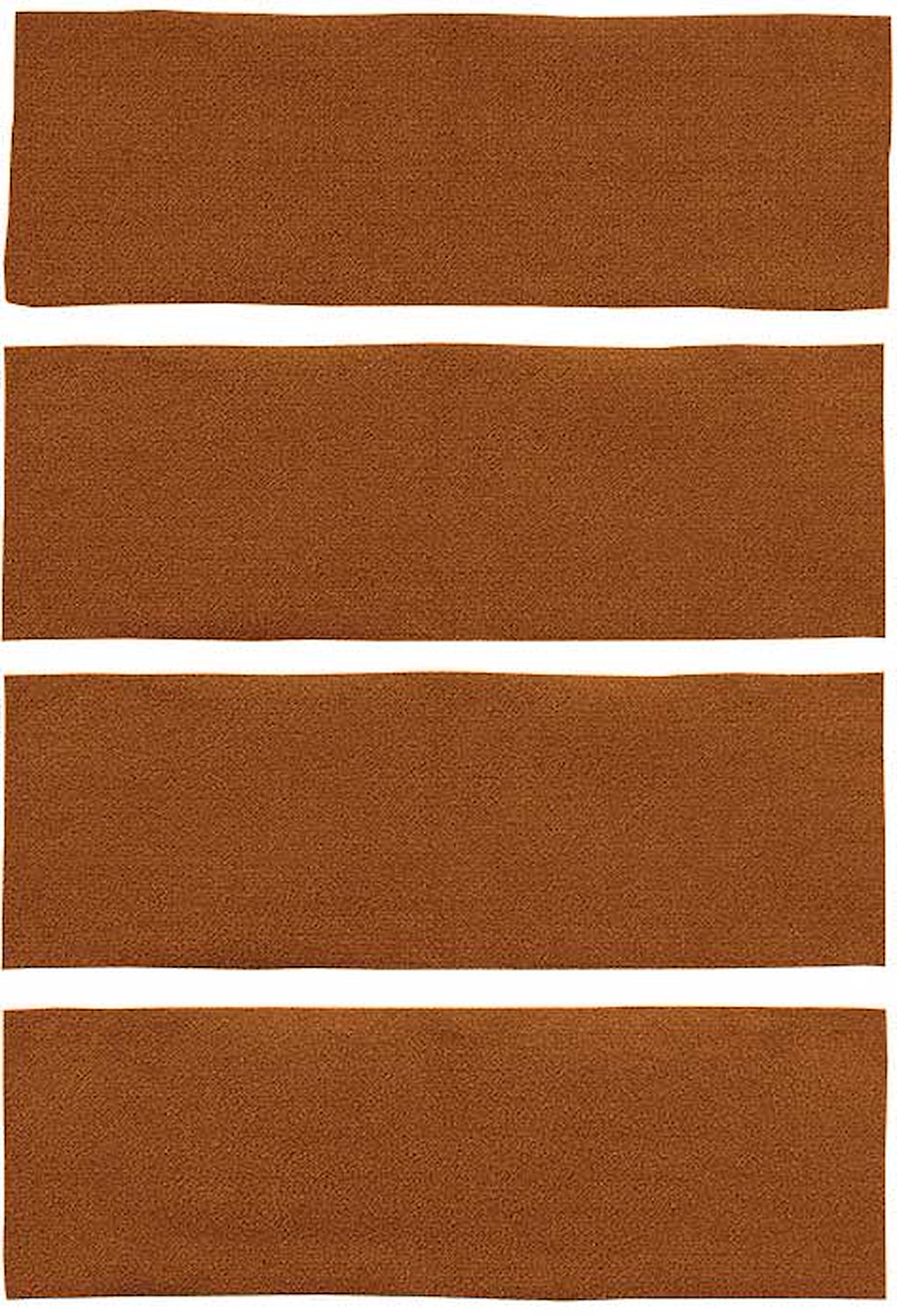 A4043A29 4-Piece Fold Down Rear Seat Nylon Loop Carpet Set 1971-73 Mustang Fastback; Ginger