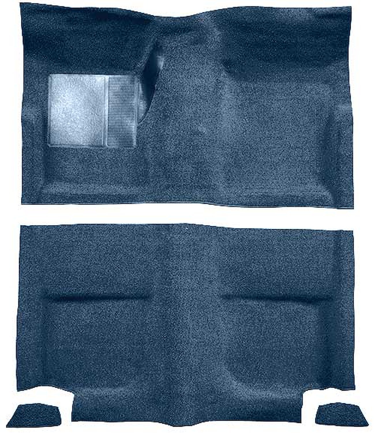 A4044A62 Passenger Area Loop Floor Carpet Set 1965-68 Mustang Fastback; Ford Blue