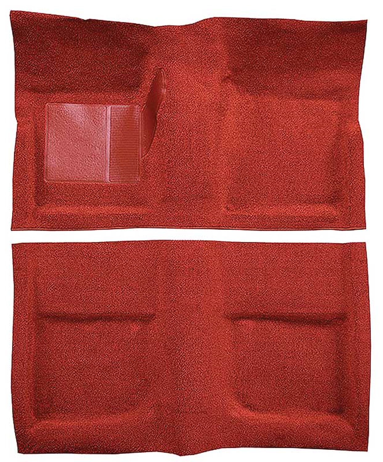 A4045A02 Passenger Area Nylon Loop Floor Carpet Set 1965-68 Mustang Coupe; Red