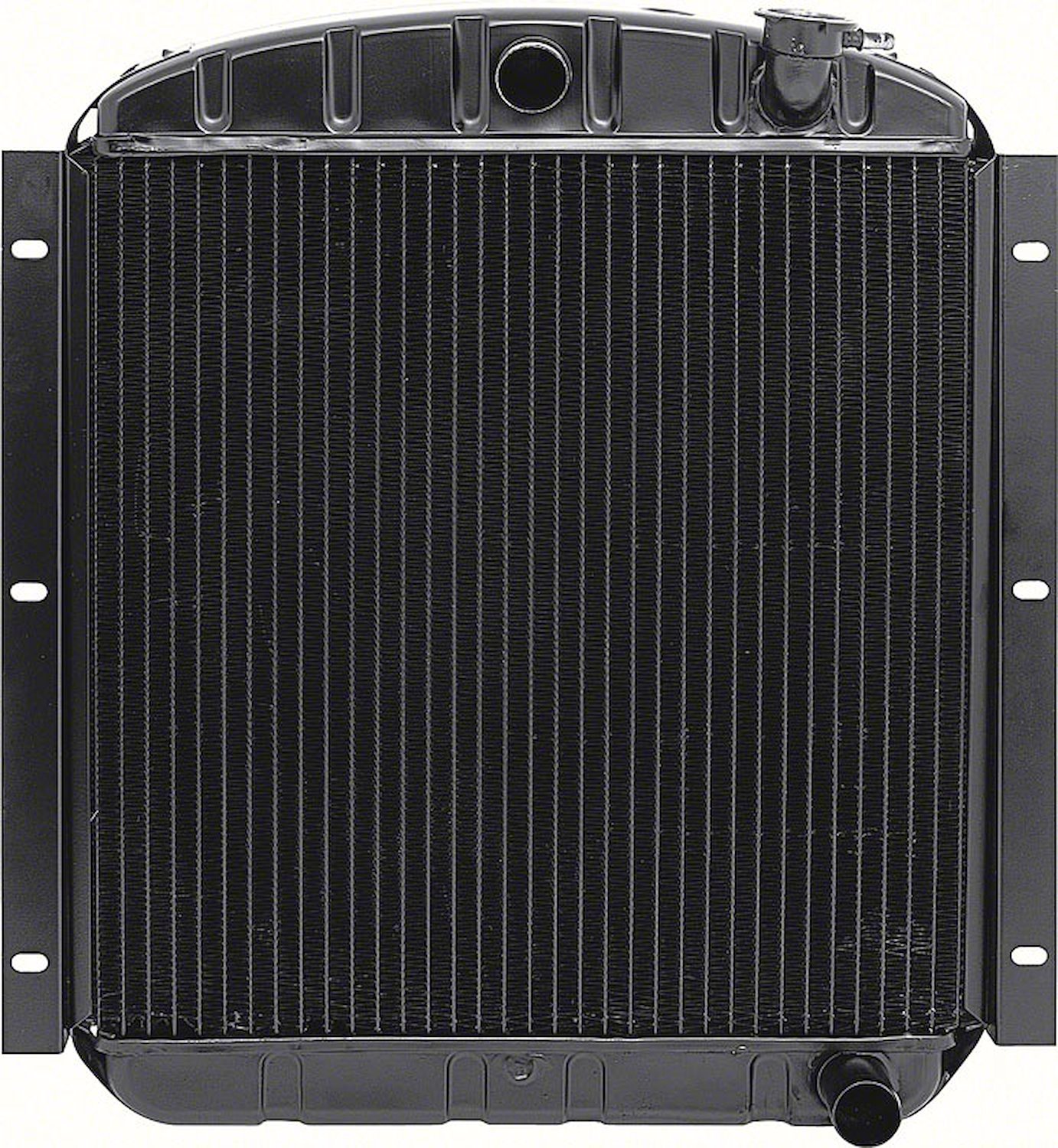 CRD9802S Radiator 1955-59 GMC 1/2 Ton L6 With MT 4 Row Copper/Brass (19-7/8" x 21-3/8" x 2-5/8" Core)