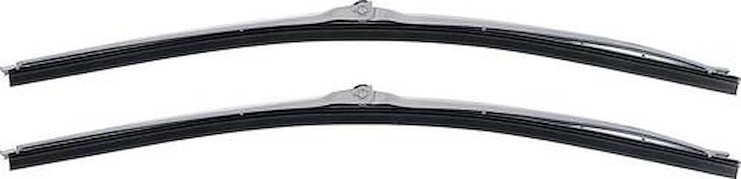 F402 Windshield Wiper Blades 1970-81 GM, 1975-81 Chrysler, Dodge, Plymouth; 3/16" Trico-Style: Satin Stainless; 18"; Pair