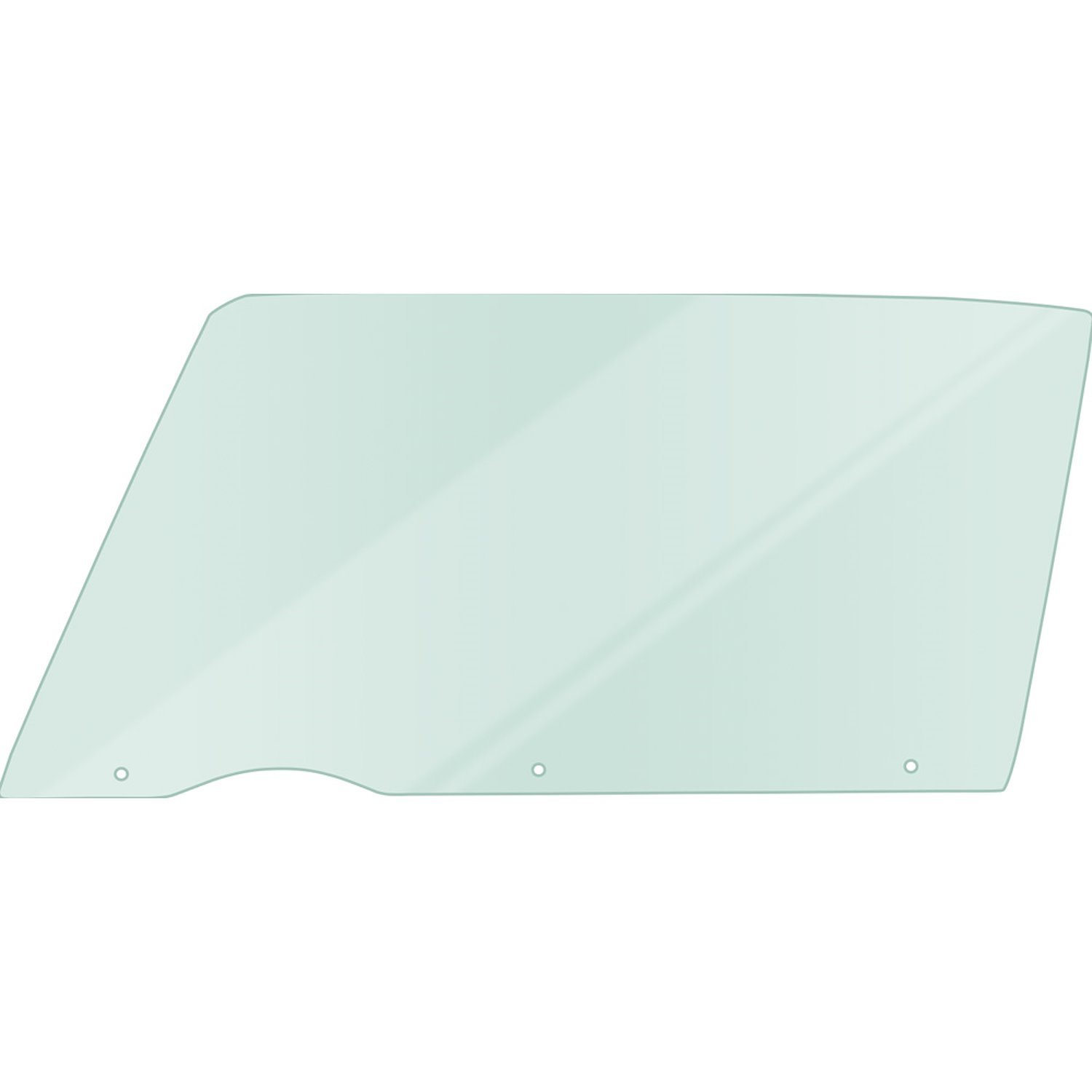 FD3659T Front Door Glass; 1965-66 Impala/Full Size; 2 Door Hardtop; RH; Tinted