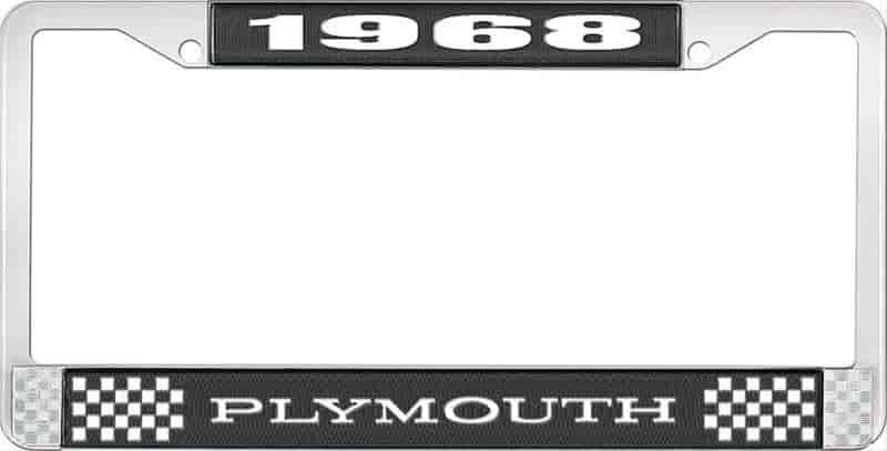 1968 Plymouth License Plate Frame - Black