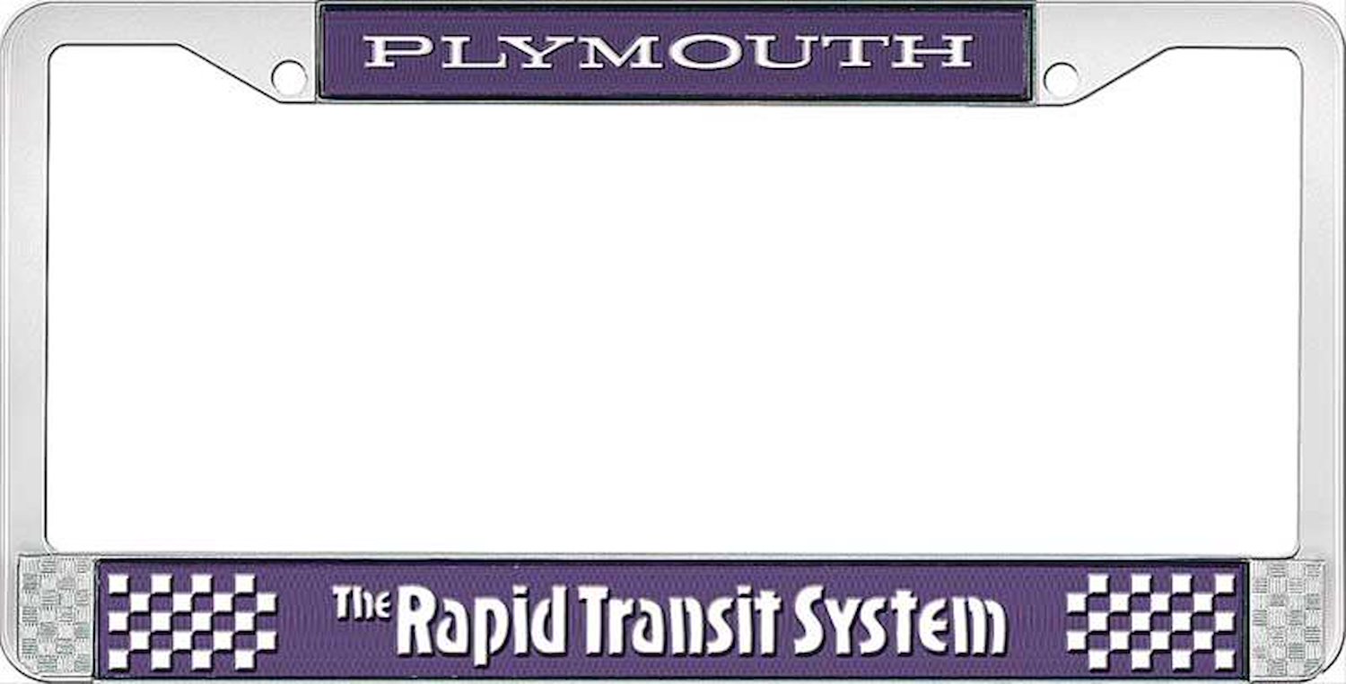 In-Violet Purple Plymouth Rapid Transit System License Plate