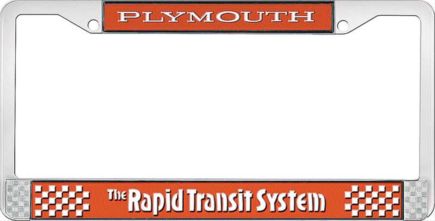 Tor Red Plymouth Rapid Transit System License Plate