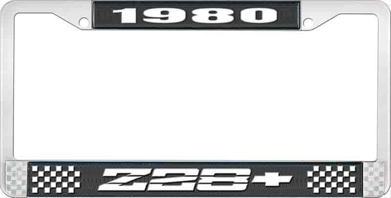 1980 Z28 License Plate Frame Black & Chrome,