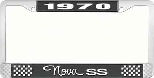 1970 Nova SS License Plate Frame Style 3 Black