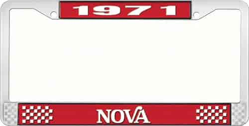 1971 Nova License Plate Frame Style 2 Red