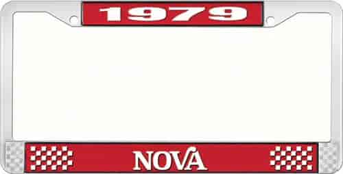 License Plate Frame 1979 Nova Style 2 Red