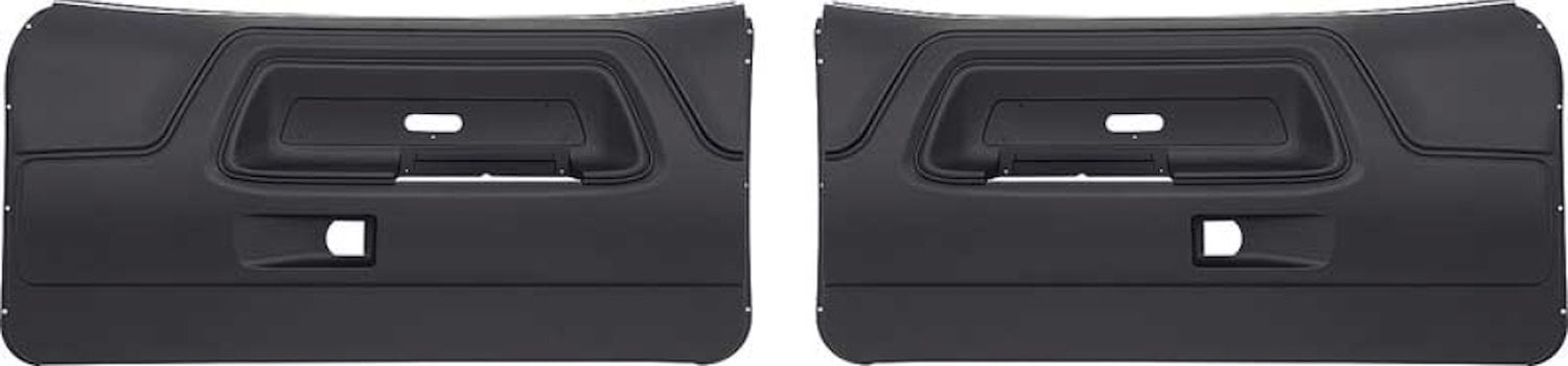 Front Door Panels for 1970-1974 Dodge Challenger [Black, Pair]