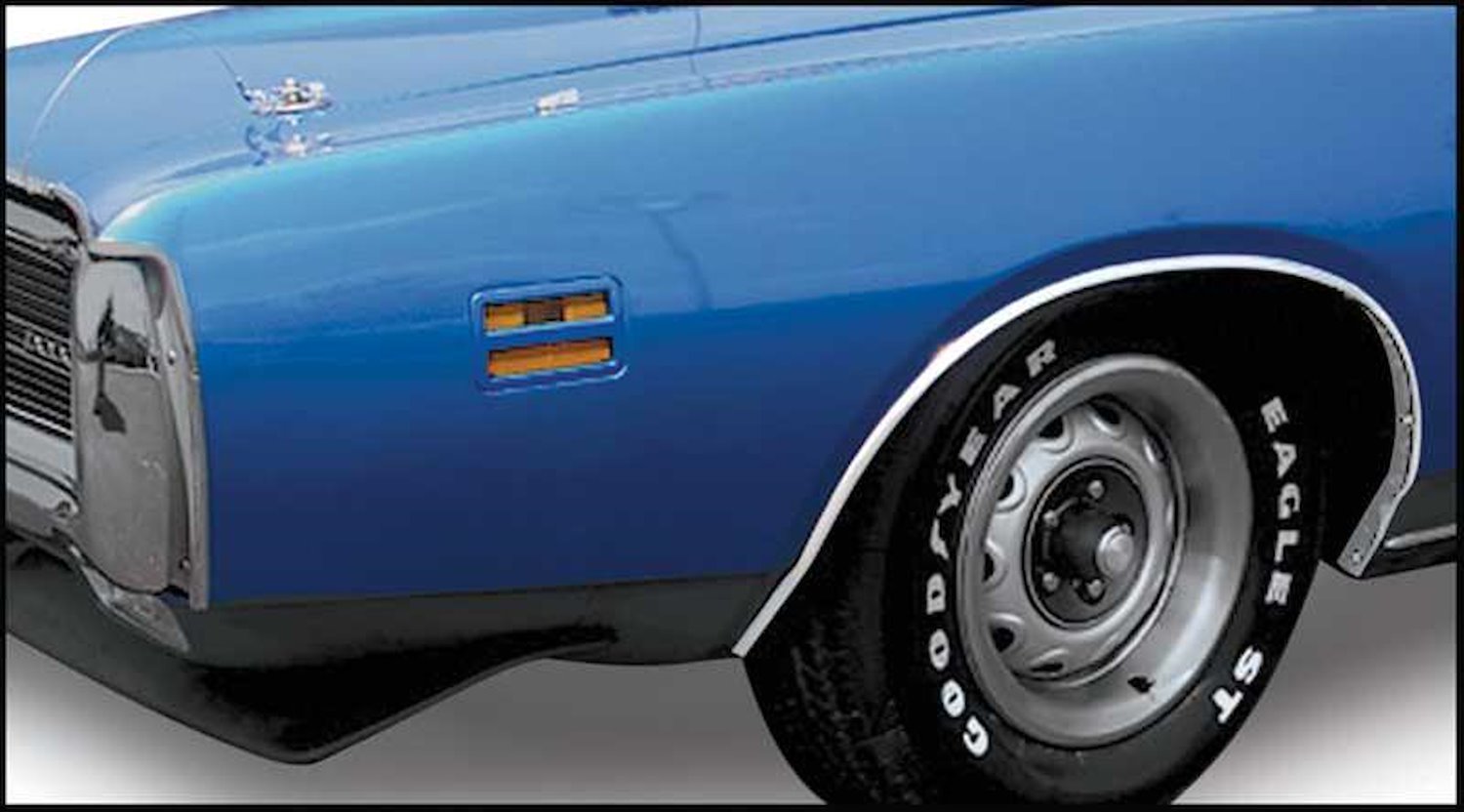 MN1483 Wheel Opening Molding Set 1971-72 Dodge Charger, Coronet; Front And Rear; 4-Piece Set; Made In USA