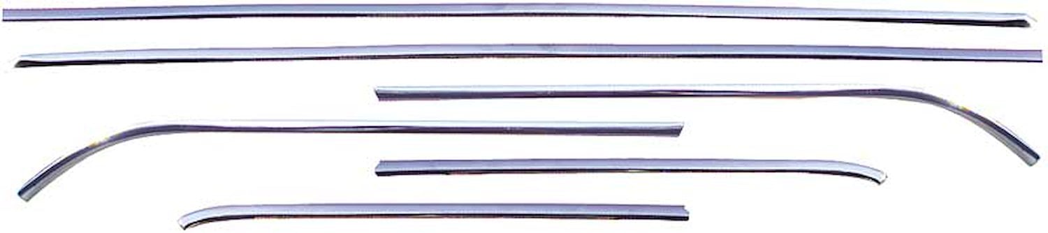 R1629 Roof Drip Molding Set 1968-72 Chevy II/Nova; 6 Piece Set