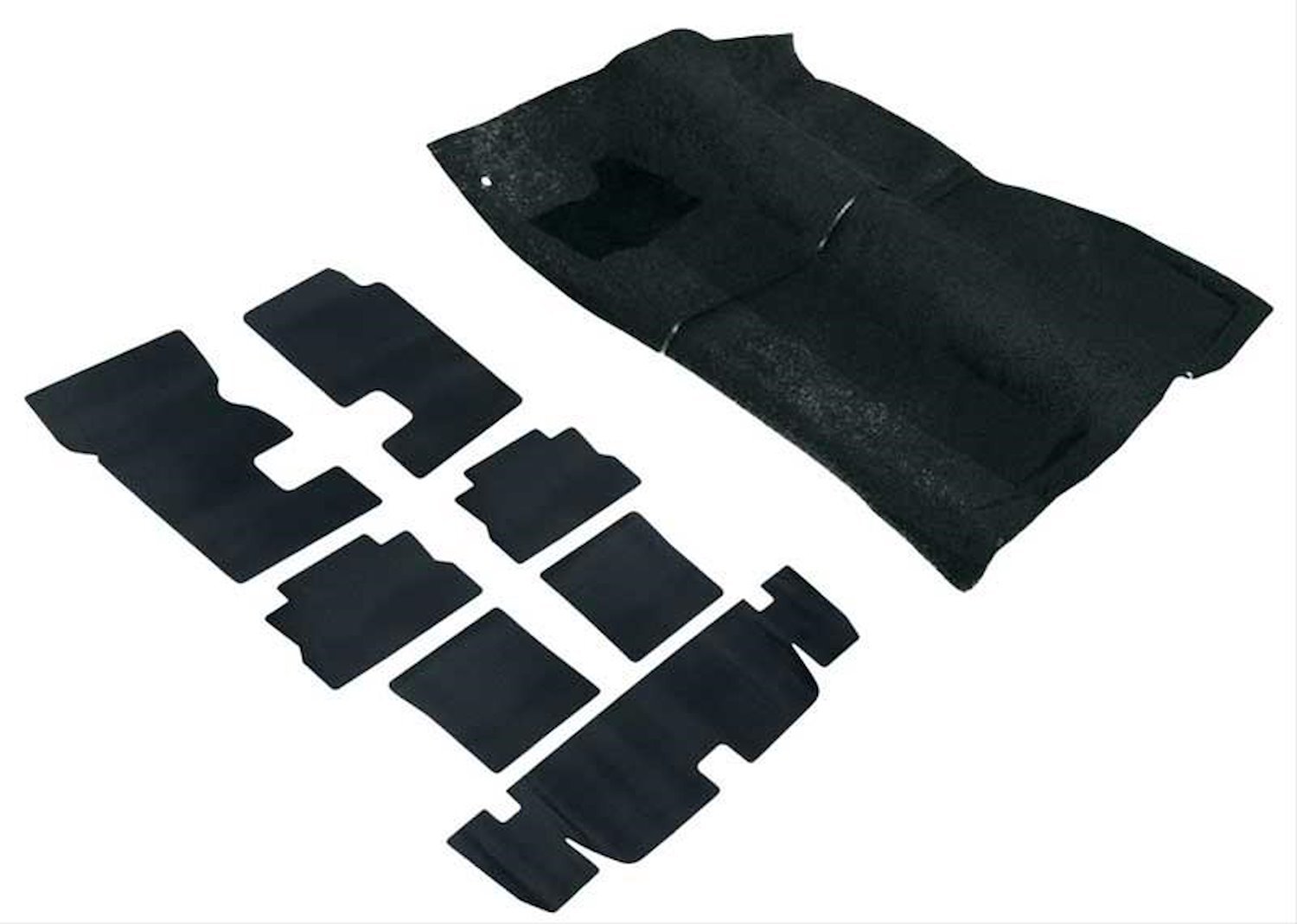 R3301 Molded Carpet And Underlay Set 1974-75 Camaro, Firebird; Black; With Auto Trans