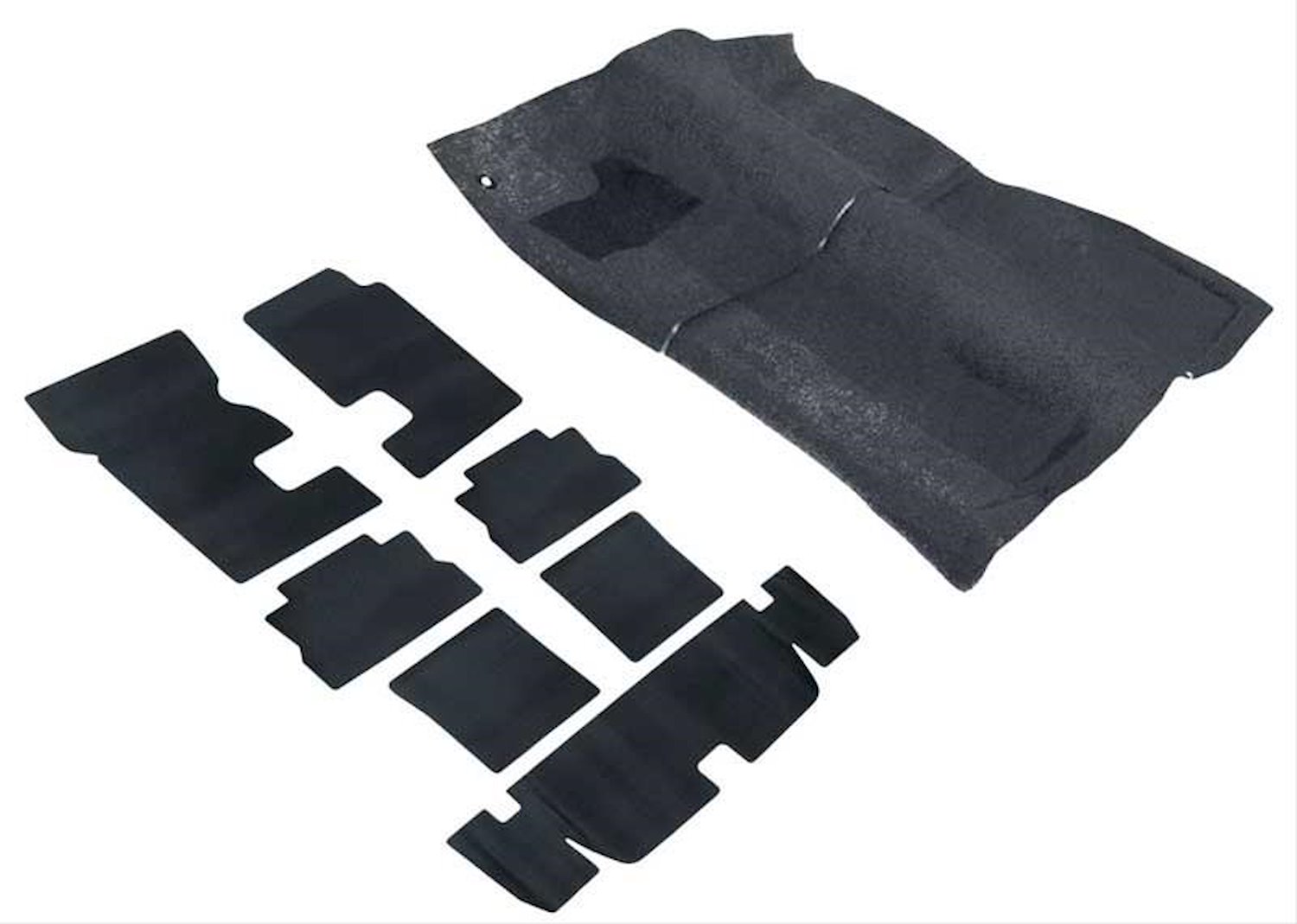 R3325 Molded Carpet And Underlay Set 1974-75 Camaro, Firebird; Medium Gray; With Automatic Transmission