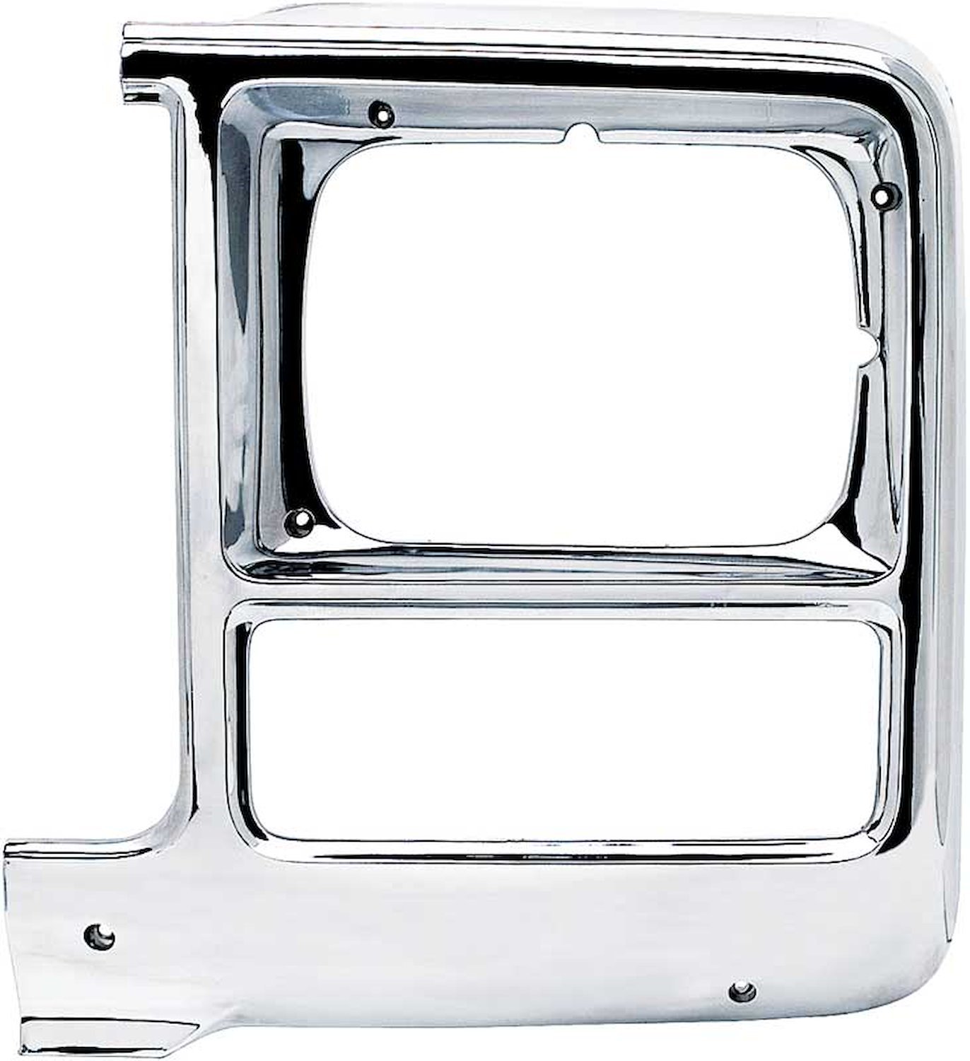 T70067 Headlamp Bezel 1979-80 Chevy, GMC Pickup, Blazer, Jimmy, Suburban; Rectangular; Drivers Side