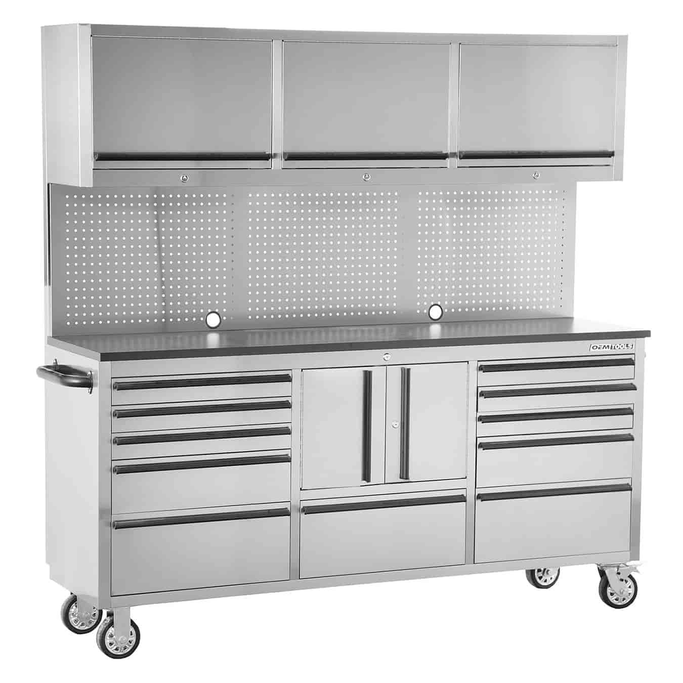72 in. 11-Drawer Tool Box and Cabinet Combination