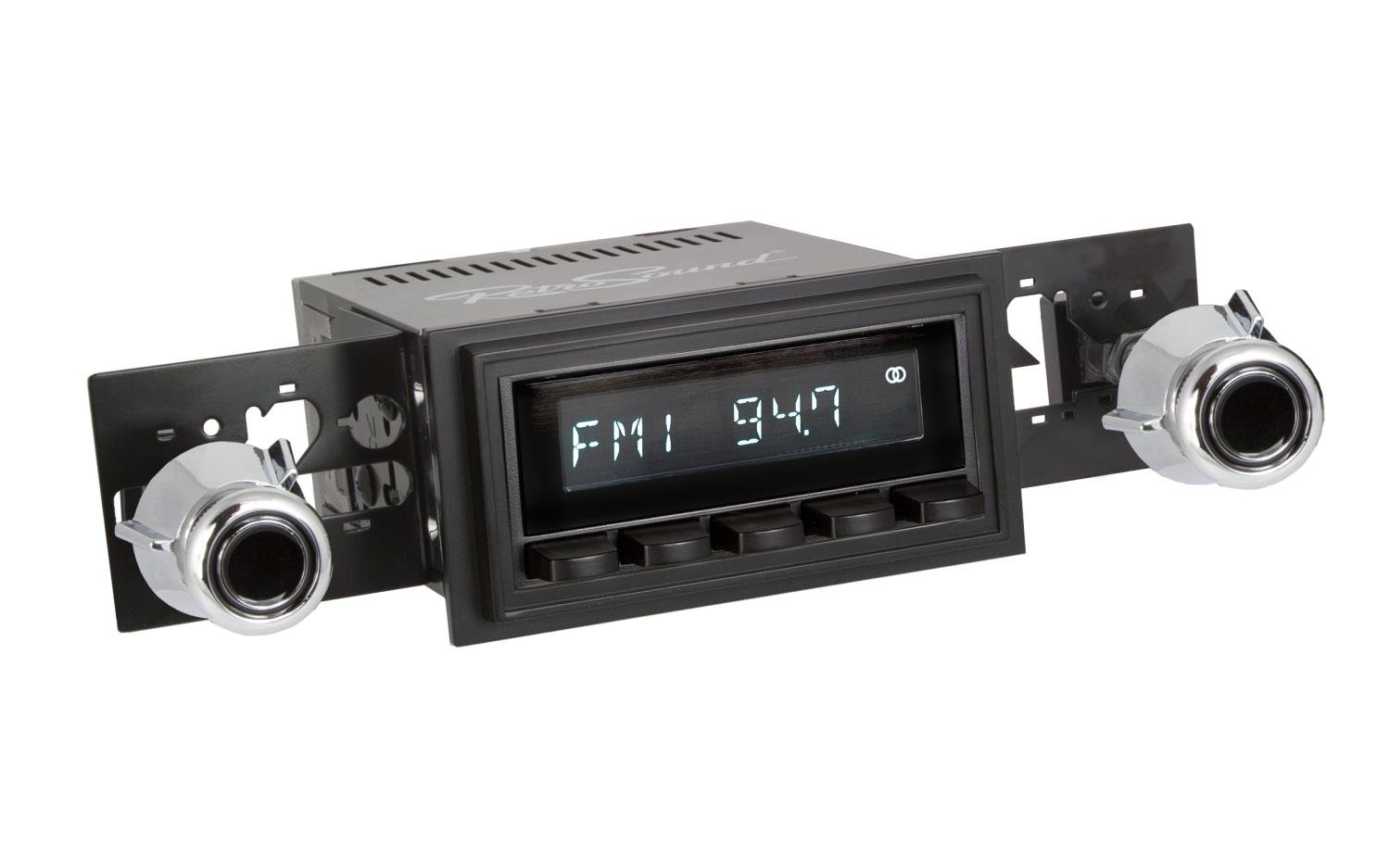 HB-M2-226-55-75 Motor 2B Radio w/Black Face & Installation Bezel & Knobs Kit, 1968 Ford F-100