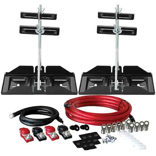 Lightweight Battery Cable & Battery Mount Kit Dual Battery Kit Includes: