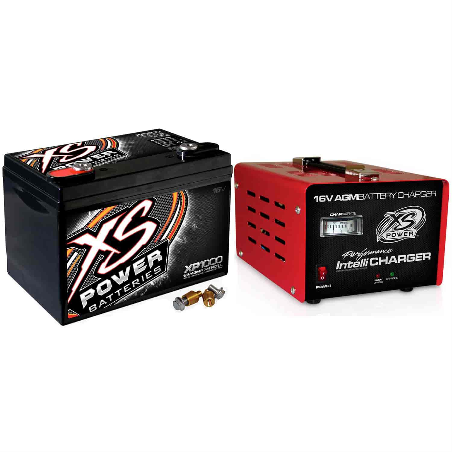 XS Power XP1000CK2: XP-Series AGM Battery & Charger Kit 16-Volt - JEGS High  Performance
