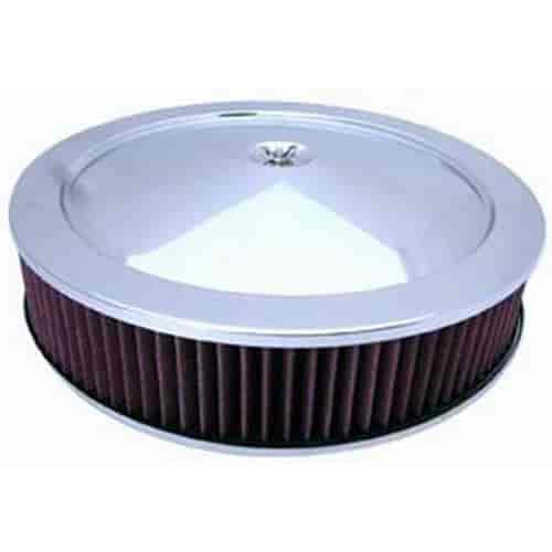 Round Muscle Car Style Top Air Cleaner Set 14" x 3"