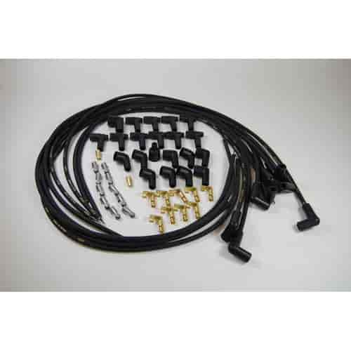 SPARK PLUG WIRE SET BLACK WIRE/BOOTS 90 DEG