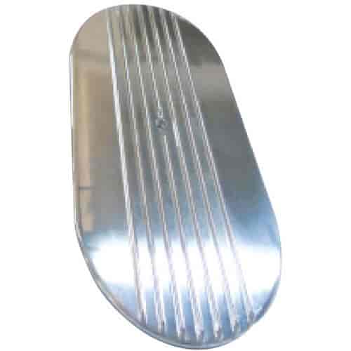 Fully Polished Aluminum Oval Air Cleaner Top Only 12" x 2"