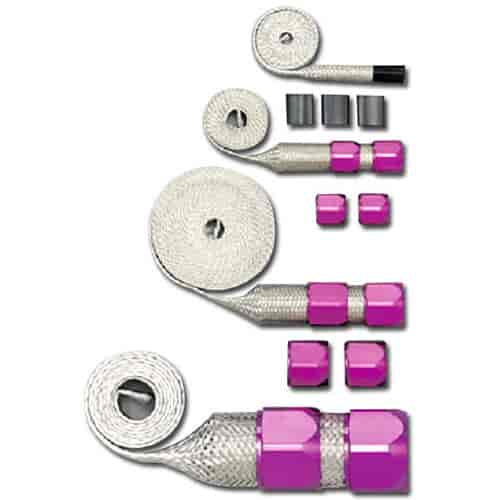 PURPLE BRAIDED HOSE SLEEVING KIT