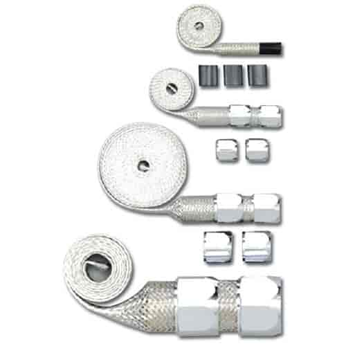 Braided Steel Hose Kit Chrome