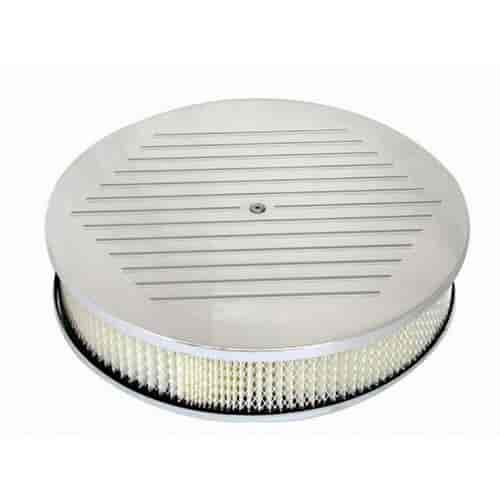 Round Ball-Milled Top Air Cleaner Set 14" x 3"