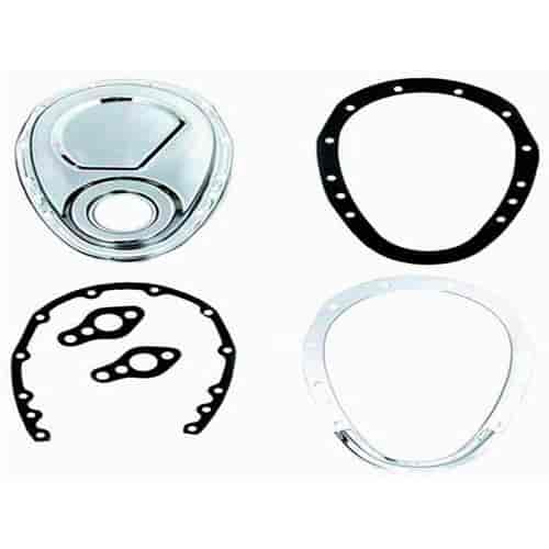 Steel 2-Piece Timing Chain Cover Small Block Chevy 283-350