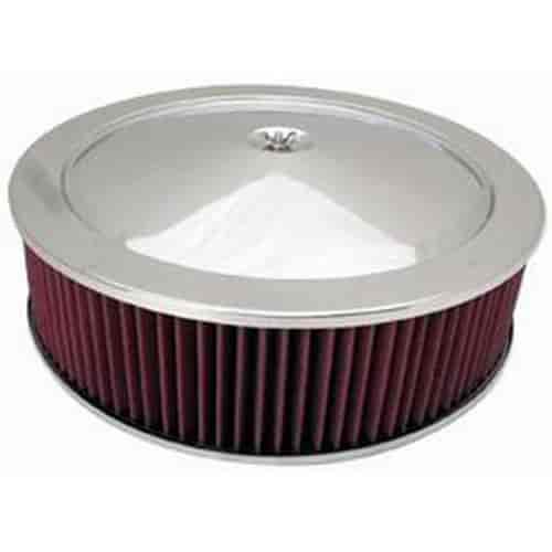 Round Muscle Car Style Top Air Cleaner Set 14" x 4"